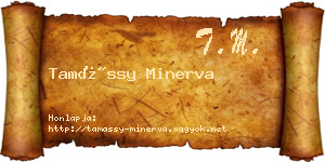 Tamássy Minerva névjegykártya